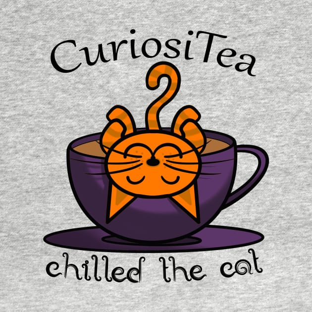 Cat in a tea cup - Curiosity Chilled the Cat by ARTHE